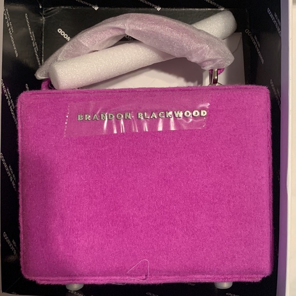 Brandon Blackwood Handbags - Brandon Blackwood Mini Kendrick Trunk Soft Purple Terrycloth Purse
